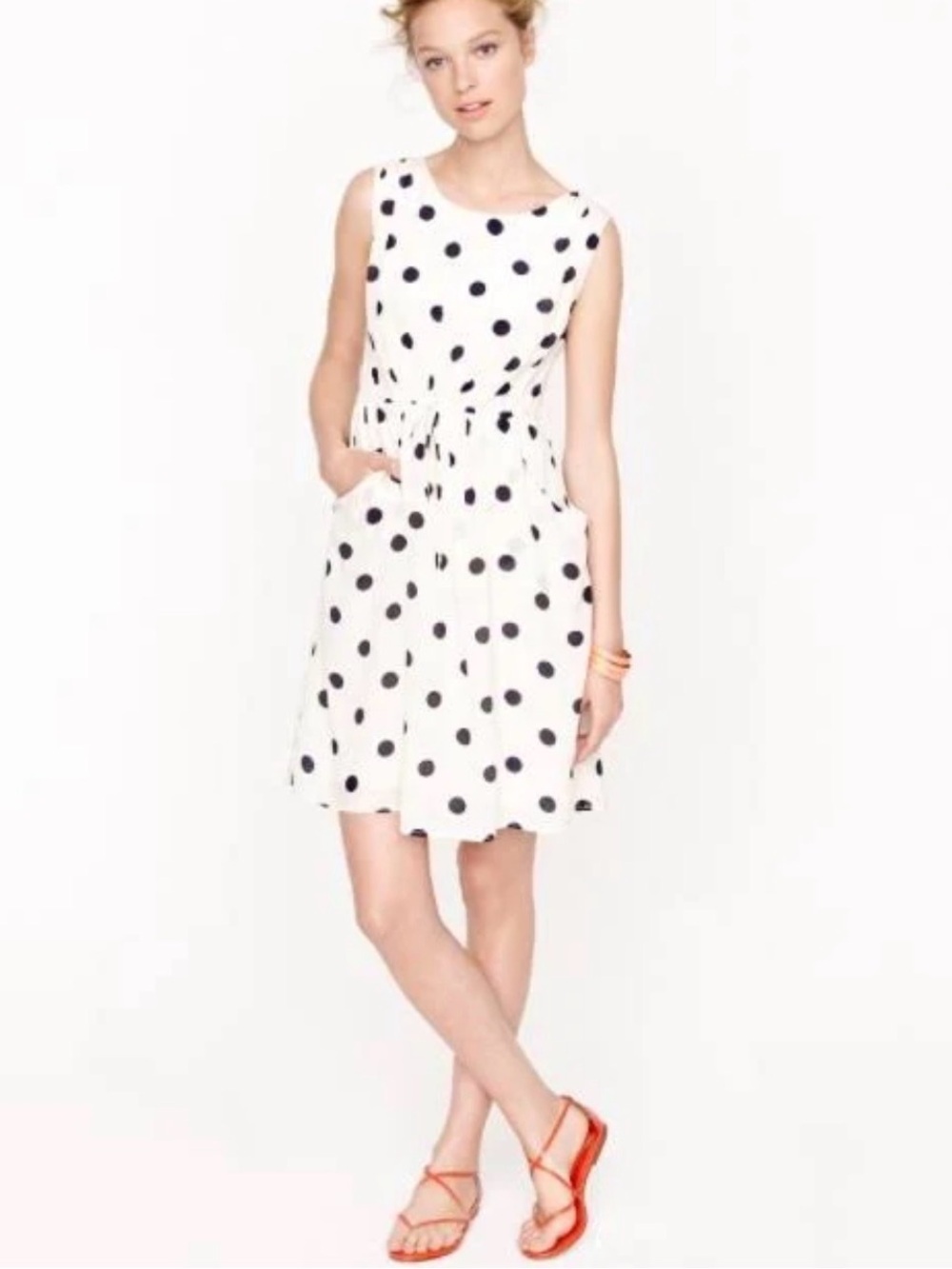 J. Crew Silk Shift Polka Dots Dress